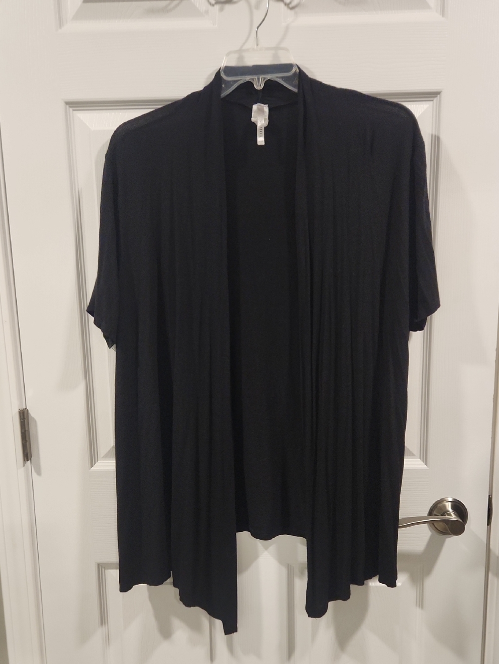 MOA USA Black Open Front Short Sleeve Cardigan